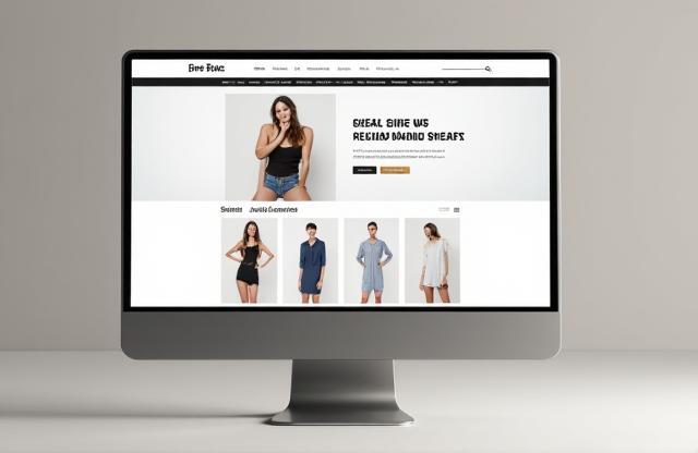 Screenshot of a modern e-commerce website design for a fashion retailer