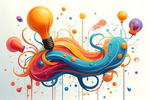 Abstract illustration representing creativity and ideas